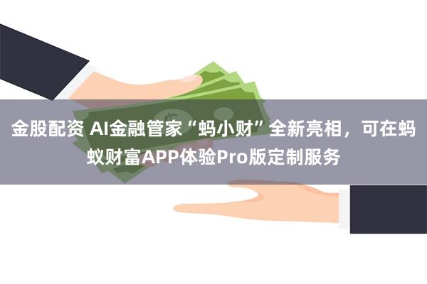 金股配资 AI金融管家“蚂小财”全新亮相，可在蚂蚁财富APP体验Pro版定制服务