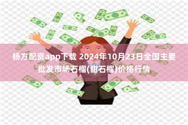 杨方配资app下载 2024年10月23日全国主要批发市场石榴(甜石榴)价格行情