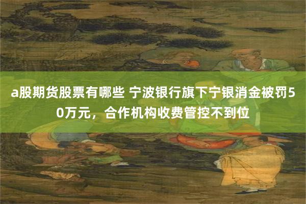 a股期货股票有哪些 宁波银行旗下宁银消金被罚50万元，合作机构收费管控不到位