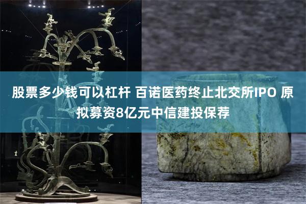 股票多少钱可以杠杆 百诺医药终止北交所IPO 原拟募资8亿元中信建投保荐