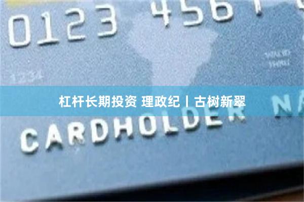 杠杆长期投资 理政纪丨古树新翠